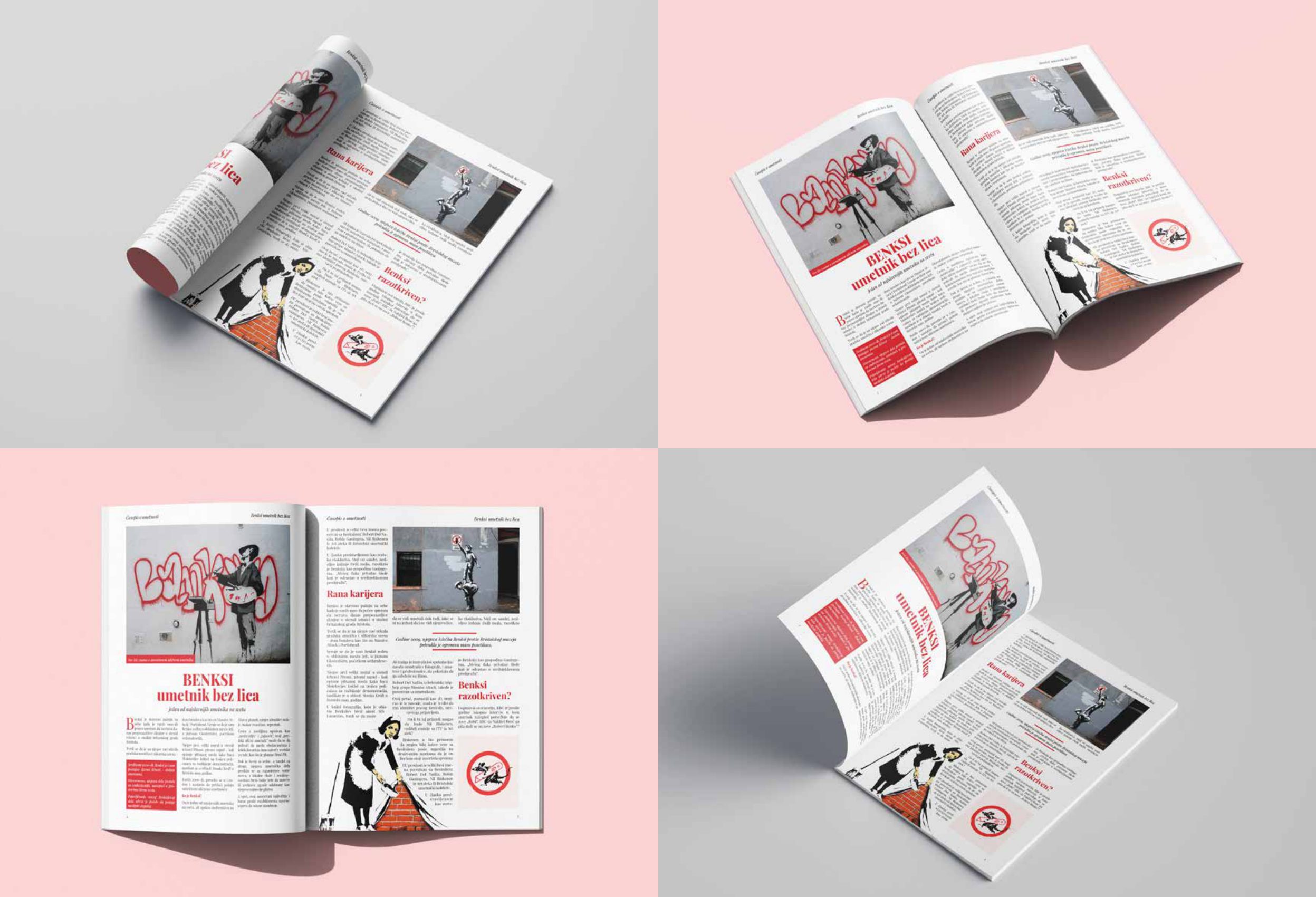 Časopis o umetnosti — magazine mockup